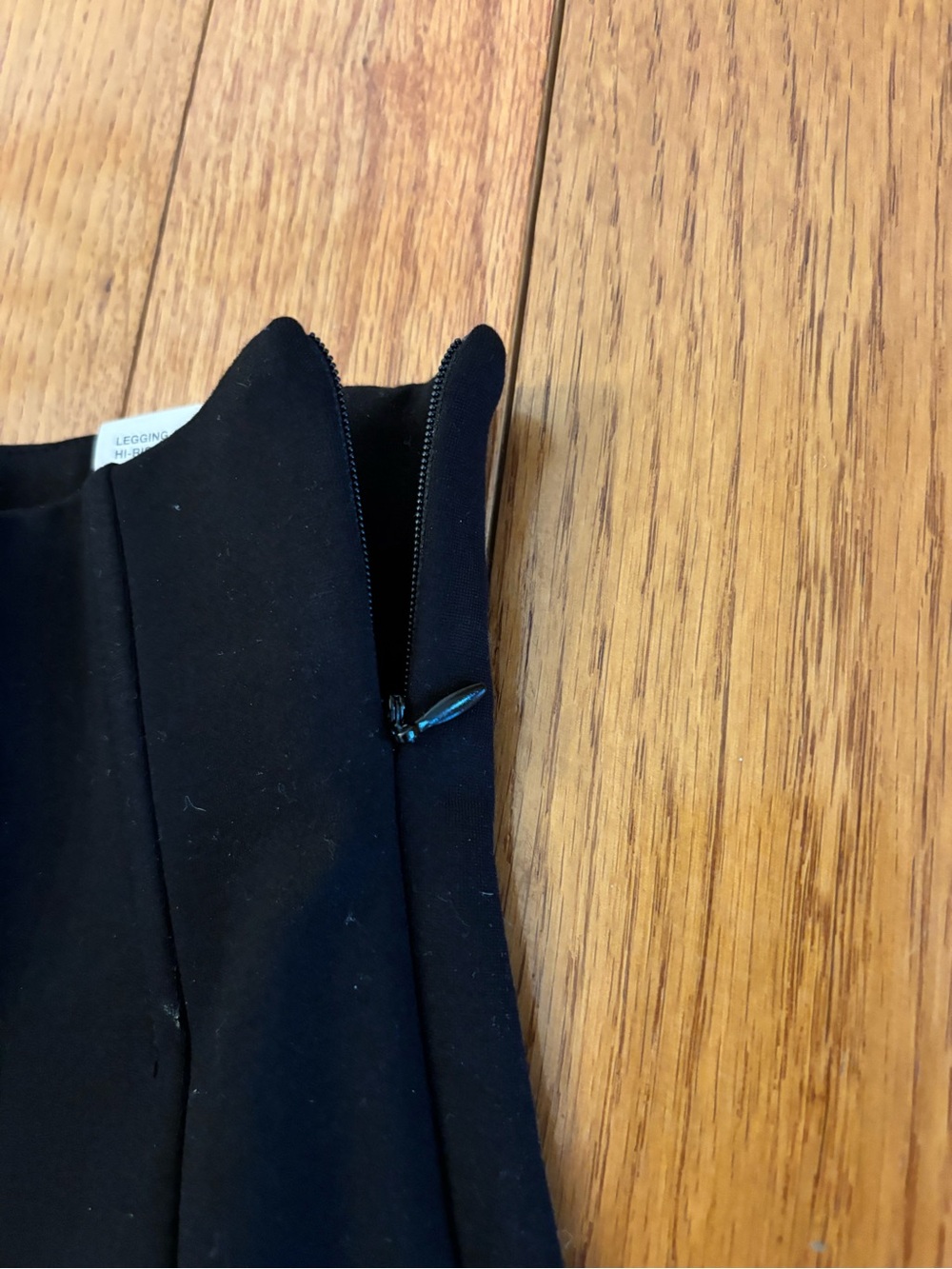 Zara Black Ponte High-Waist Tapered Leggings - Picture 4 of 6
